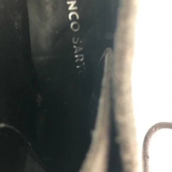 Great condition Franco Sarto Women’s Sz 9 Gray Suede Wedge Heel Lace-Up Booties - Picture 11 of 12